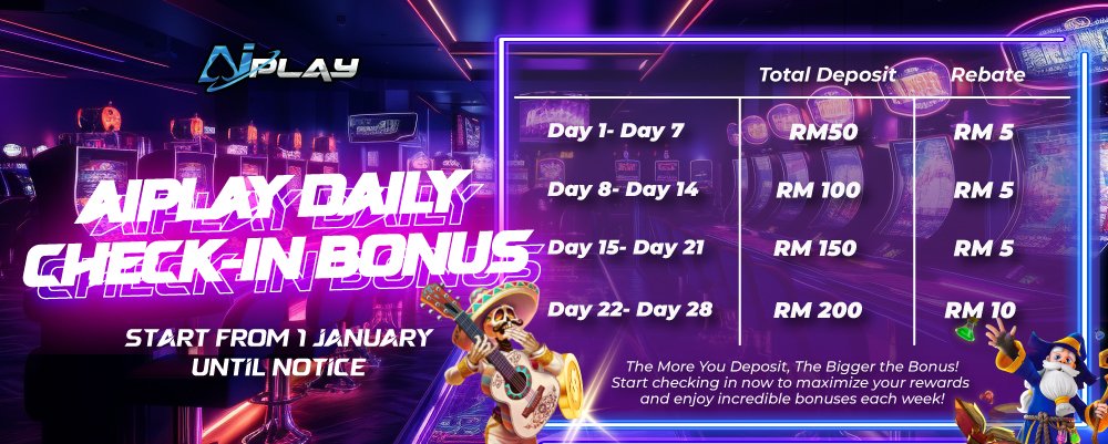 aiplay daily check-in bonus